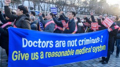 S korean trainee doctors stop work to protest medical reforms