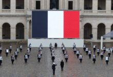 Macron pays tribute to french victims of hamas attack on israel