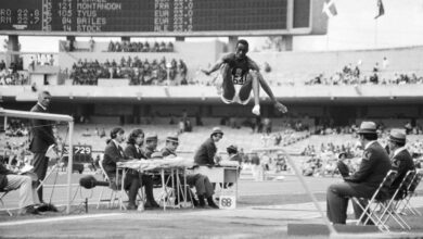 Bob beamon s jump of the century olympic gold sells for 441 0