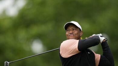 Woods inconsistent in pga return as cantlay leads at riviera