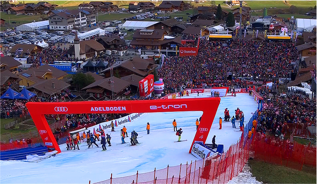 Norwegians dominate first slalom run in adelboden