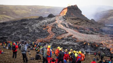 Volcano erupts in southwestern iceland nearby residents evacuated