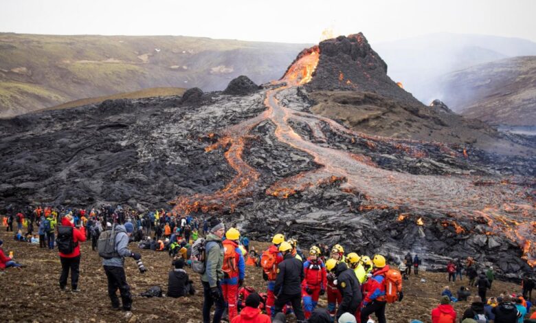 Volcano erupts in southwestern iceland nearby residents evacuated