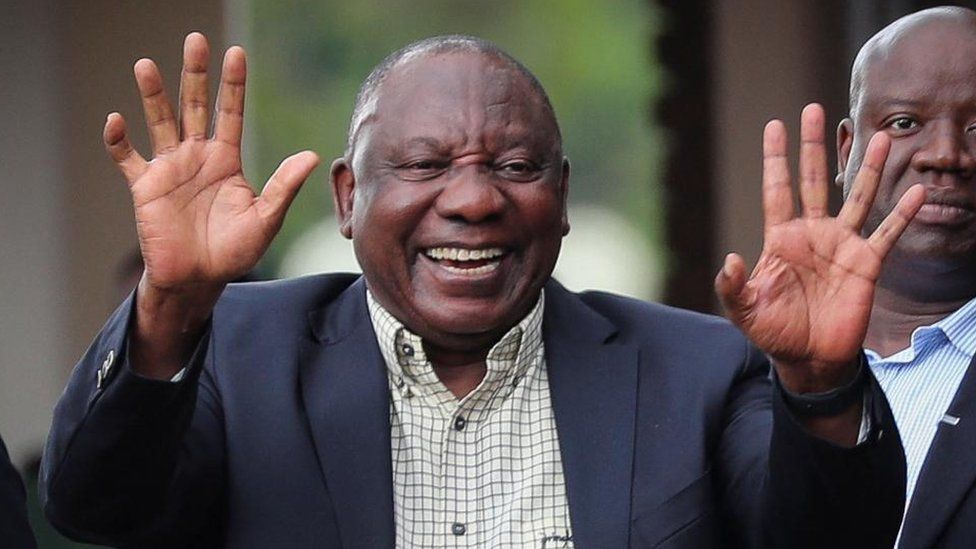 Ramaphosa cyril south africa president african inauguration presidential sworn 5th fifth sijuade gbenga may