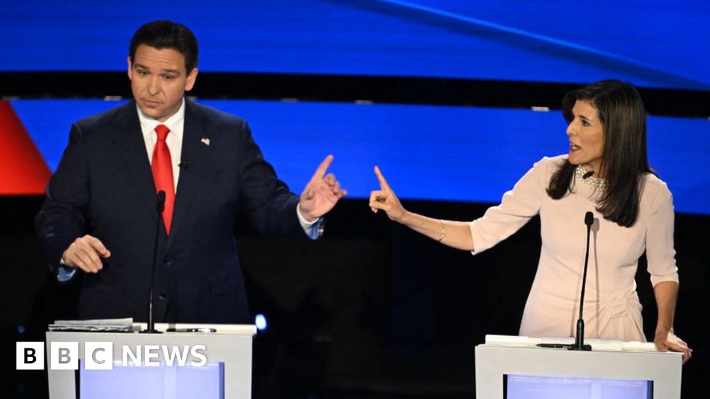 Republican presidential debate desantis haley assail each other as trump skips out again