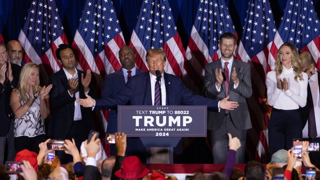 Rock star president trump supporters celebrate new hampshire win