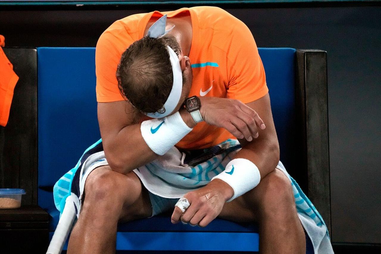 Bit scared nadal suffers injury worry before australian open