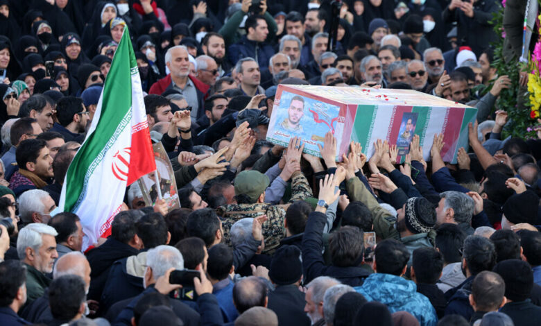 Iran holds funerals for guards killed in alleged israeli strike