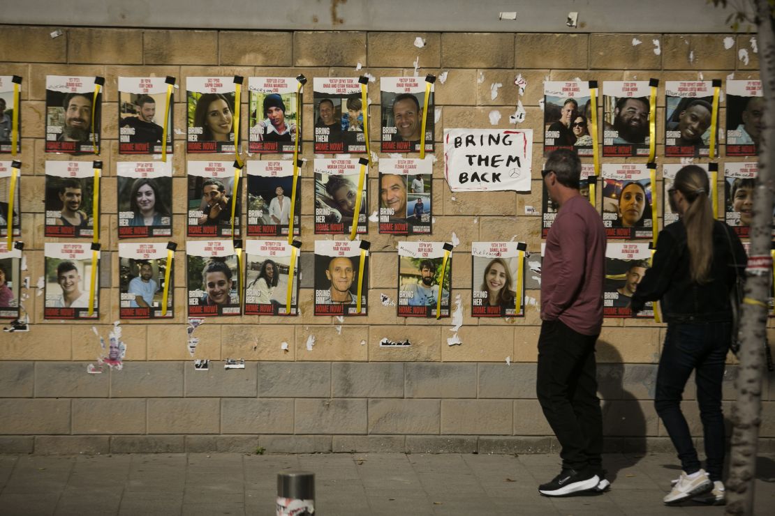 We are here israelis talk to gaza hostages on giant speakers