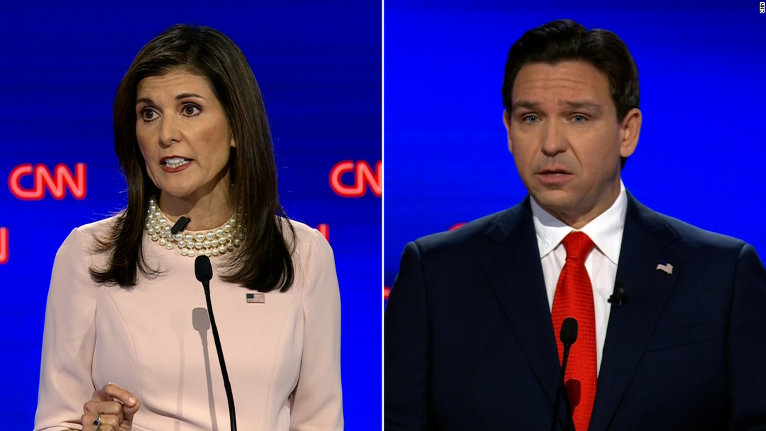 Republican presidential debate desantis haley assail each other as trump skips out again