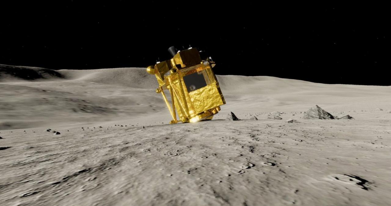 Japan s moon sniper makes successful pin point landing says space agency