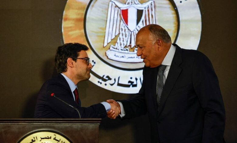 French foreign minister rejects forced displacement of gazans to egypt