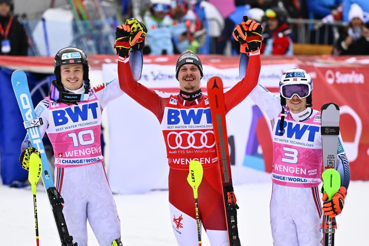 Feller trumps mcgrath for wengen slalom win