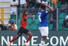Dala scores twice as 10 man angola reach afcon quarter finals