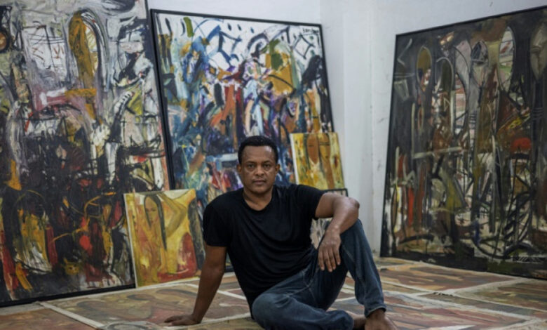 Ethiopian artist fikru lays bare his emotions on canvas