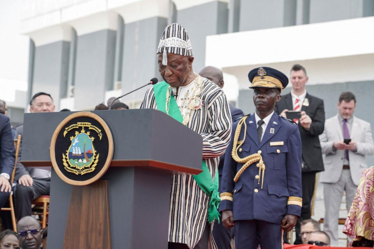 Boakai vows to tackle graft as he takes oath as liberia president