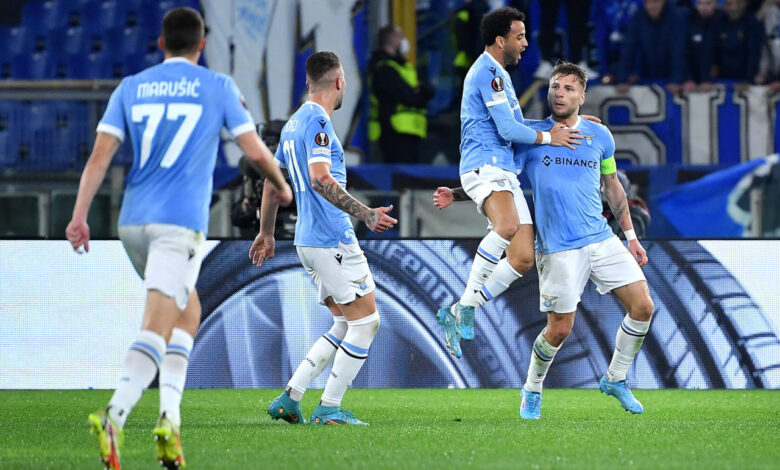 Lazio eye italy s top four after beating lecce and rivals slip