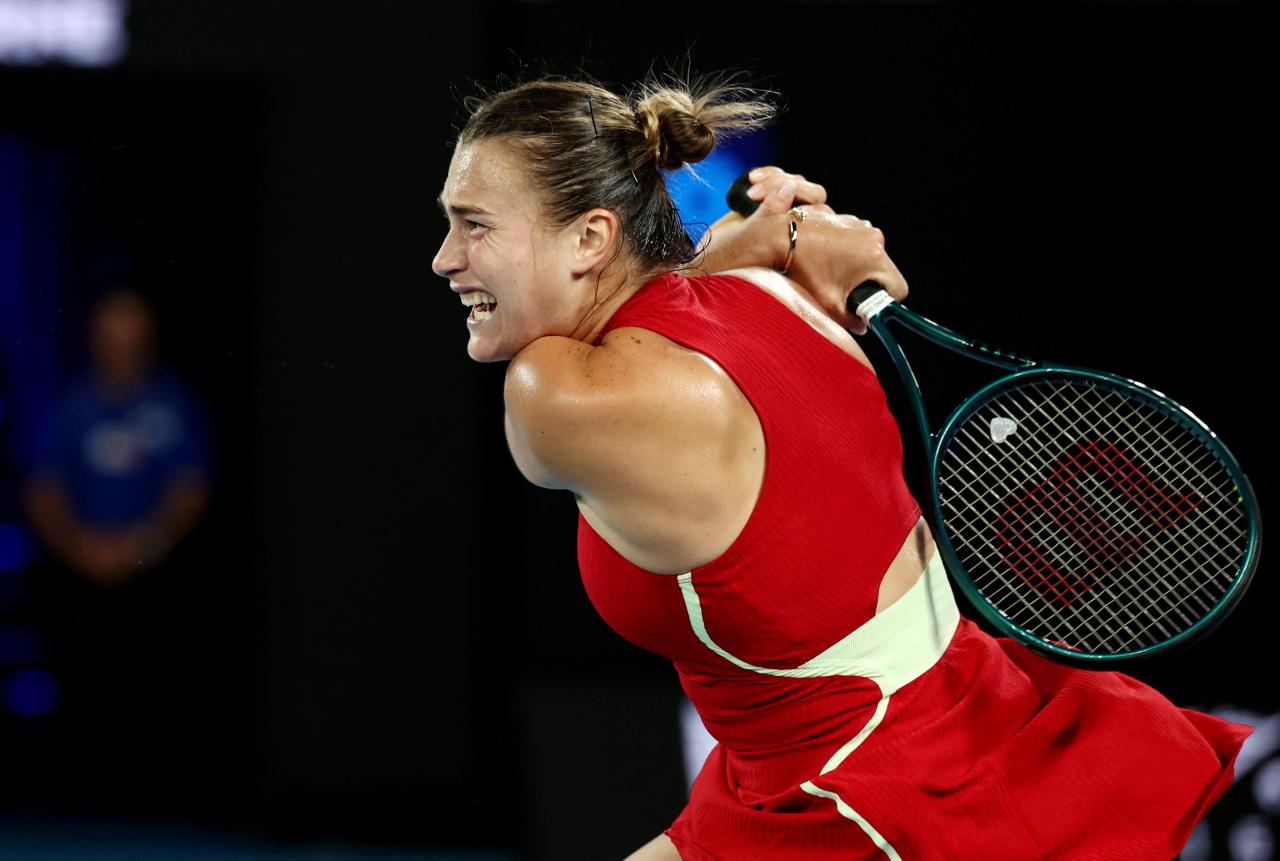 Sabalenka powers past anisimova into australian open quarter finals