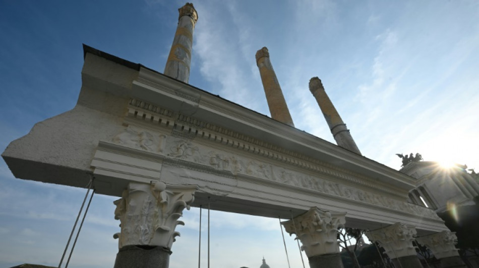 Rome restores towering colonnade of trajan s basilica