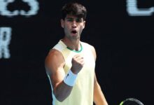 Alcaraz races into australian open last 16 after shang retires