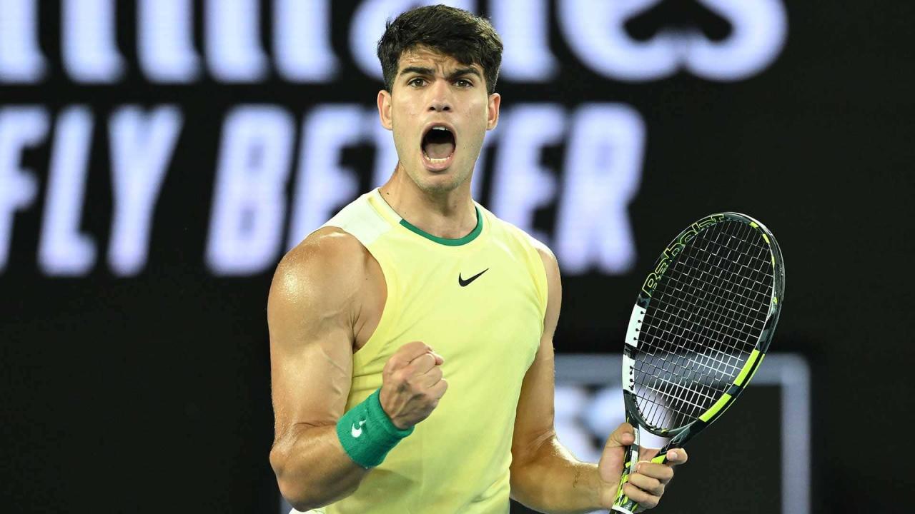 Alcaraz destroys gasquet to reach australian open second round