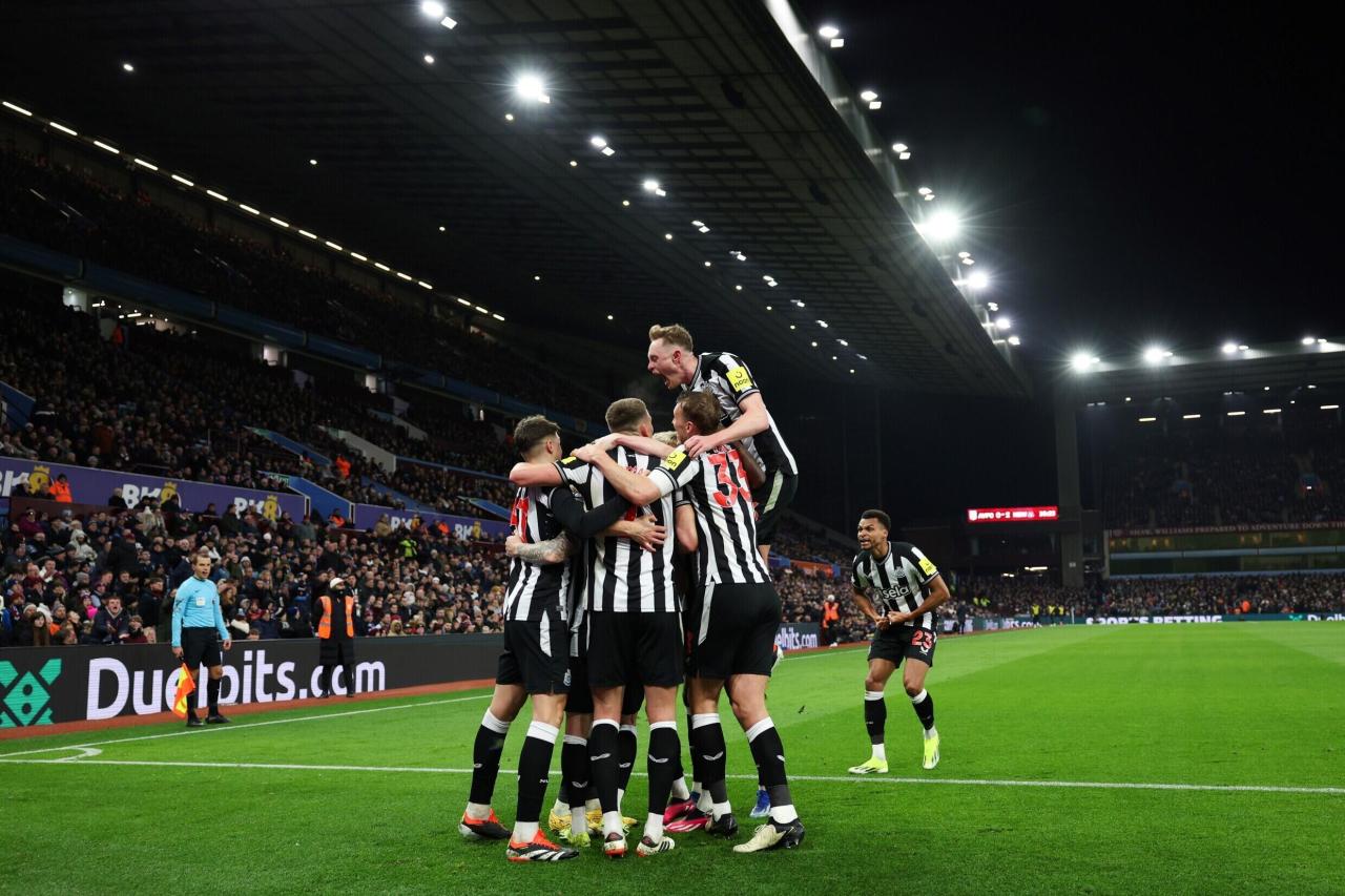 Arsenal up to second in premier league newcastle end villa s unbeaten home streak