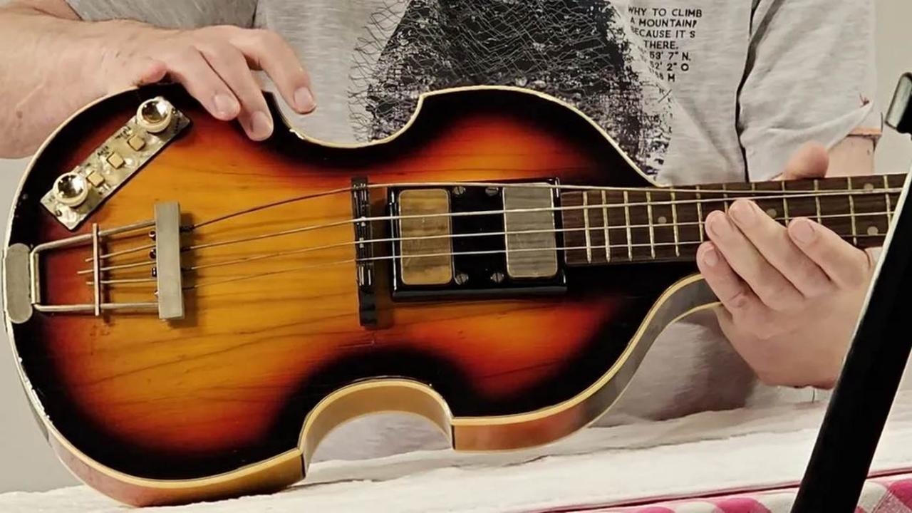 Mccartney reunited with his missing beatlemania bass guitar