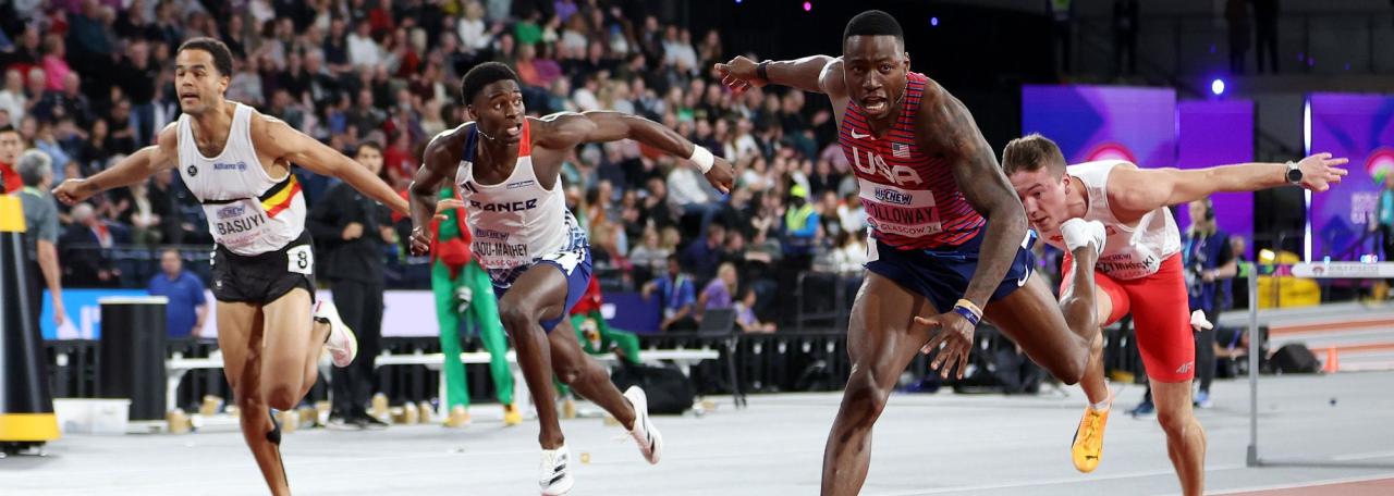 Holloway blasts to hurdles world record at us indoors