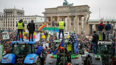 German farmers rally in berlin to protest subsidy cuts