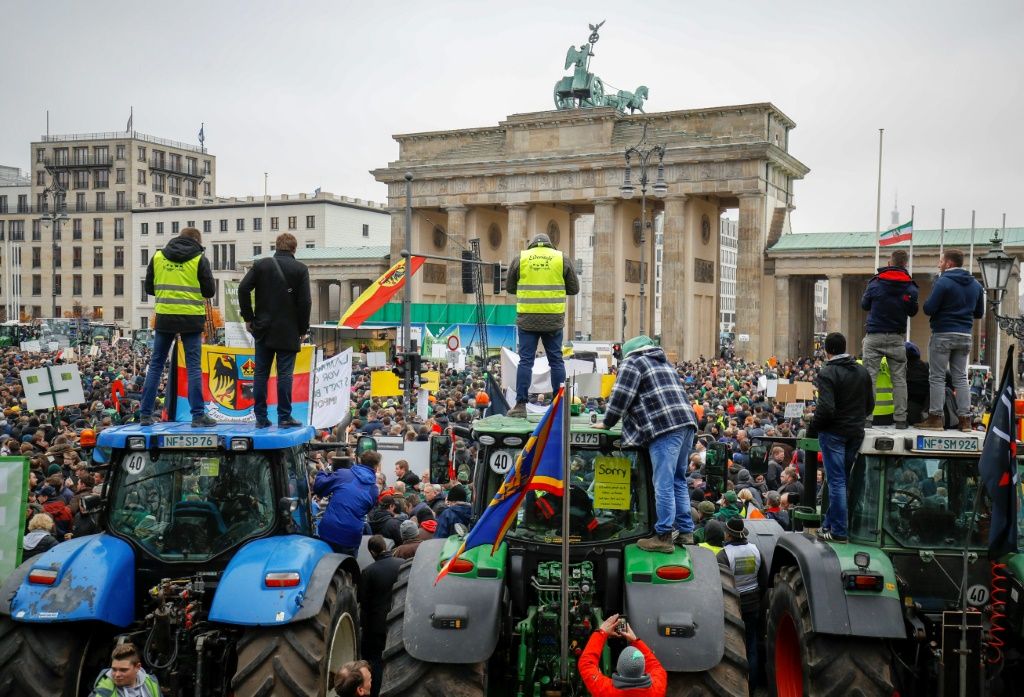 German farmers rally in berlin to protest subsidy cuts