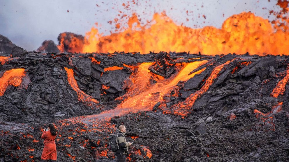 Volcano erupts in southwestern iceland nearby residents evacuated