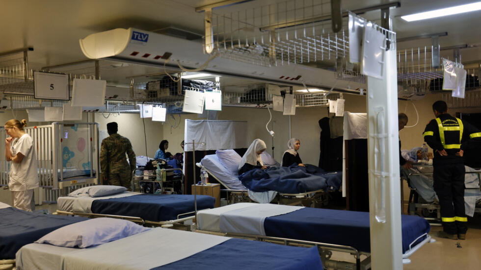 Wounded gazans get medical care on french hospital ship