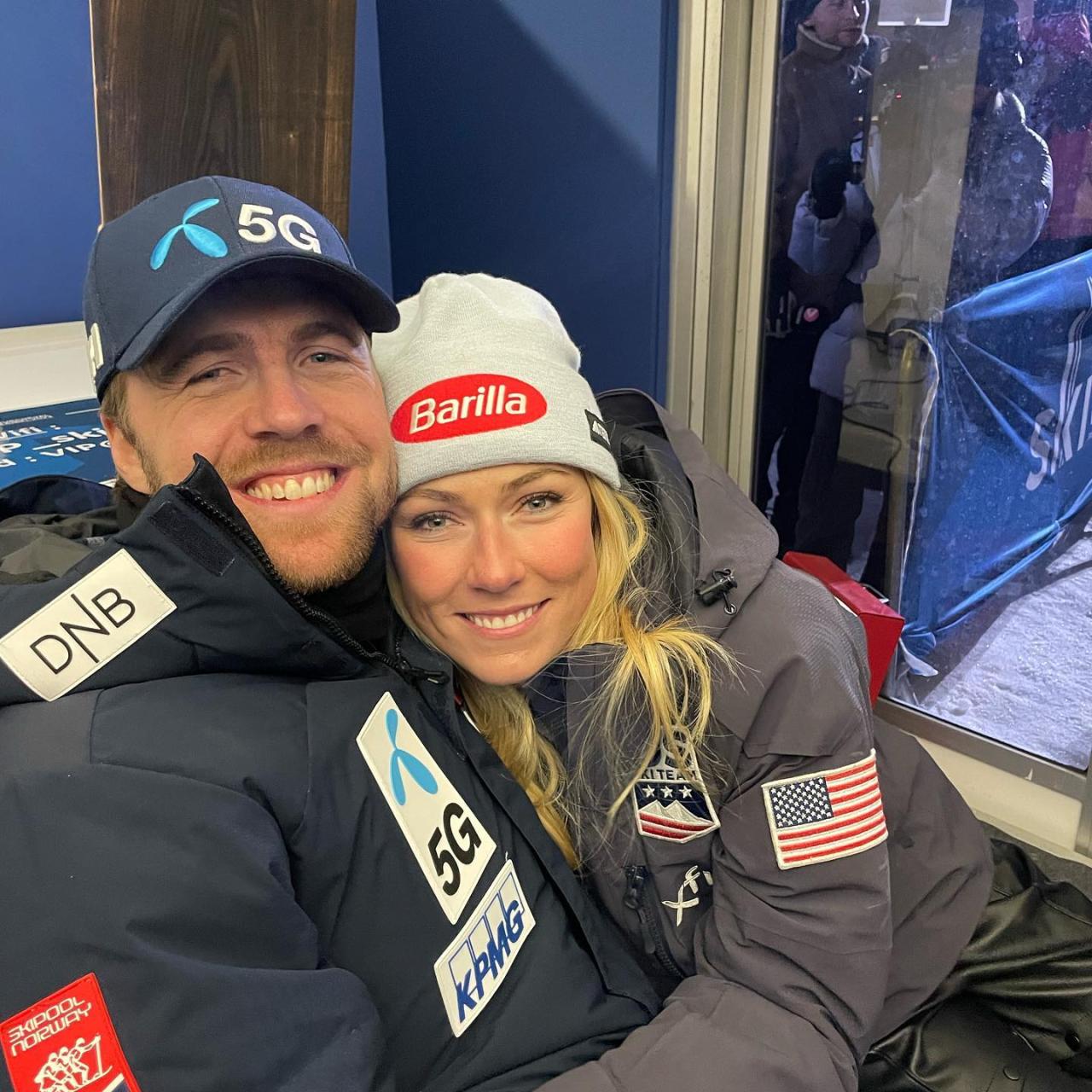 Kilde recovering after heavy crash with shiffrin at his side