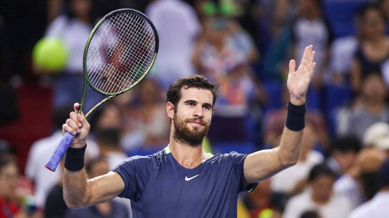 Second seed khachanov falls at first hurdle in hong kong