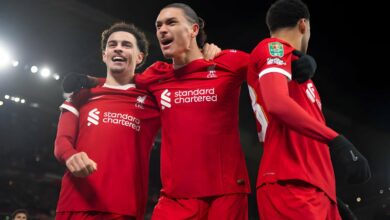 Liverpool fight back to take league cup semi final lead over fulham