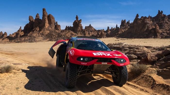 Dakar rally mini saudi stage arabia eight overall loeb wins roma nani second cars tackle nine arabian challenges desert ready