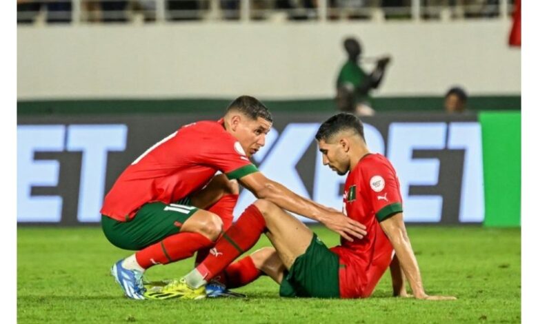 Hakimi misses penalty as south africa knock morocco out of cup of nations