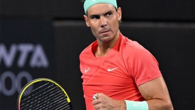 Rafael nadal begins first singles match in almost a year