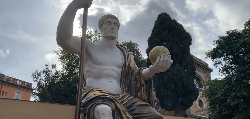 Towering colossus of constantine reconstructed in rome