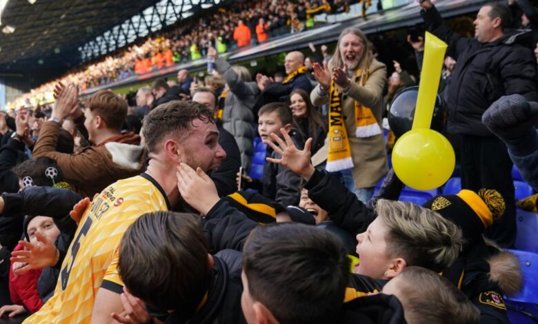 Non league maidstone stun ipswich to reach fa cup last 16