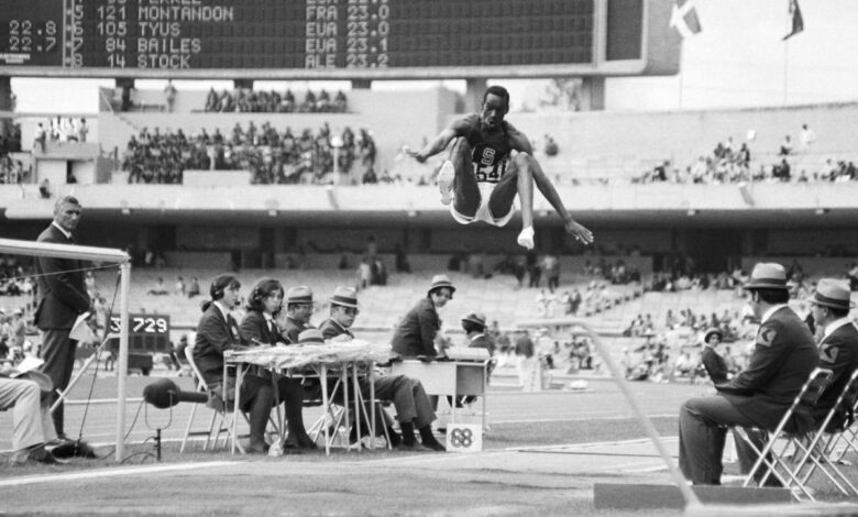 Bob beamon s jump of the century olympic gold sells for 441 0