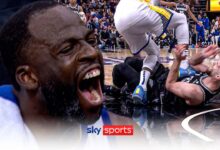 Draymond green warriors back golden state miller jason getty timberwolves
