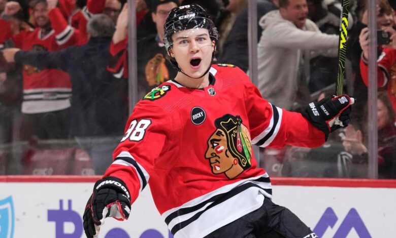 Blackhawks star rookie bedard sidelined with broken jaw