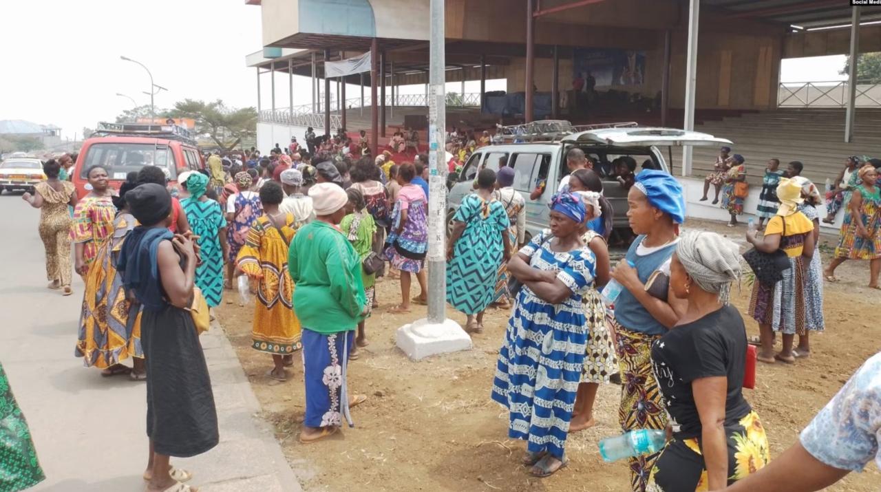 Women protest after one killed in bombing in western cameroon