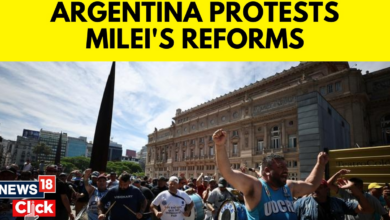 Thousands rally in argentina to protest against milei s far right economic reforms