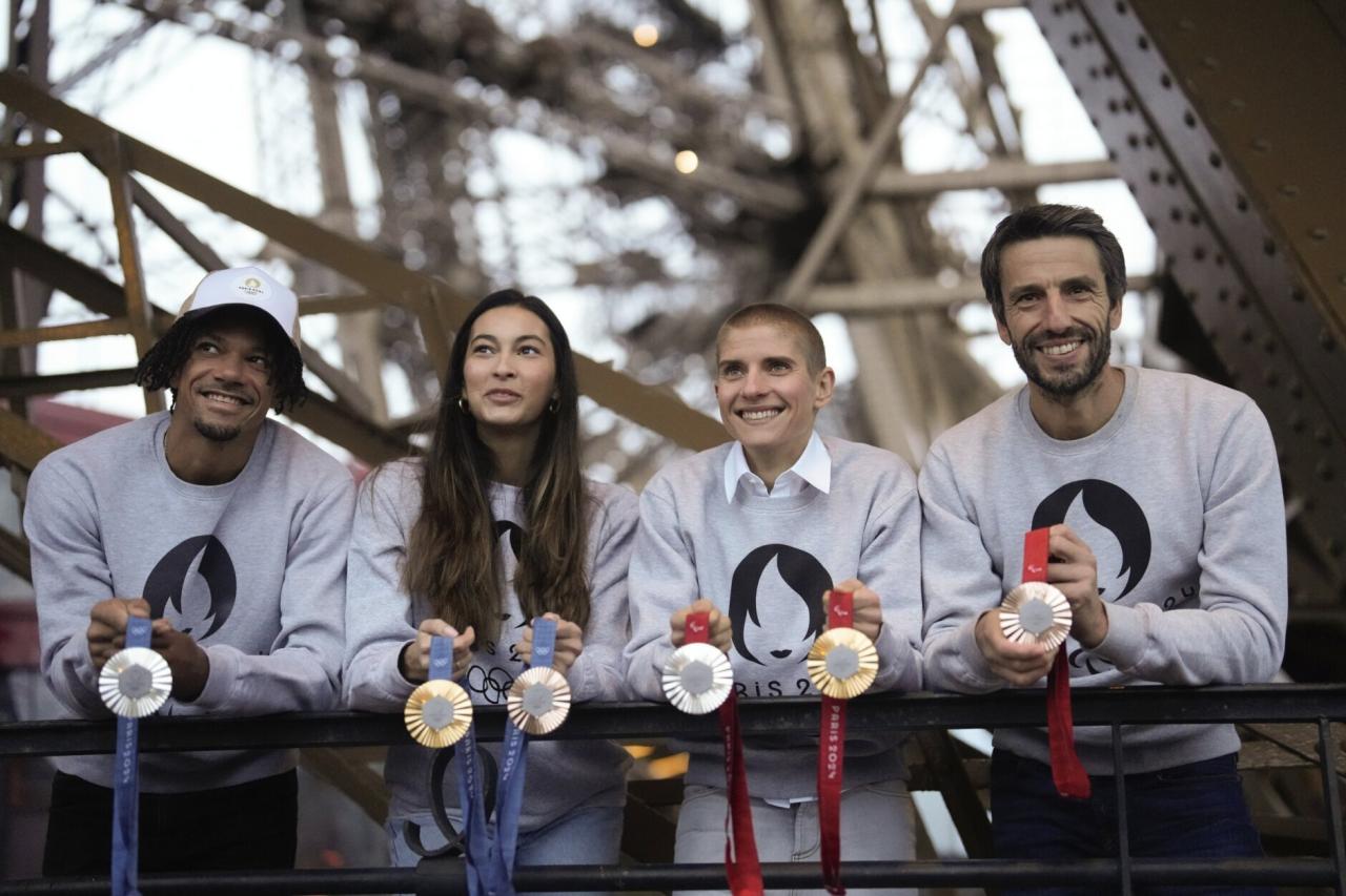 Paris olympics medals to contain piece of eiffel tower