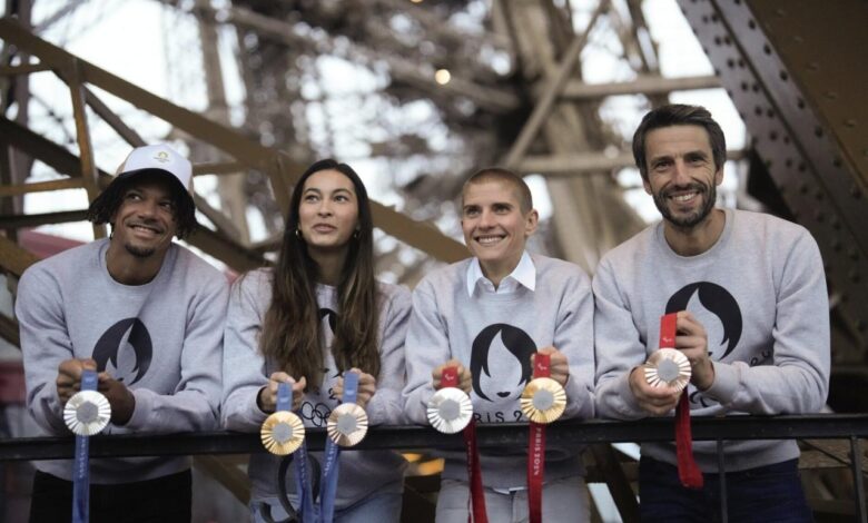 Paris olympics medals to contain piece of eiffel tower