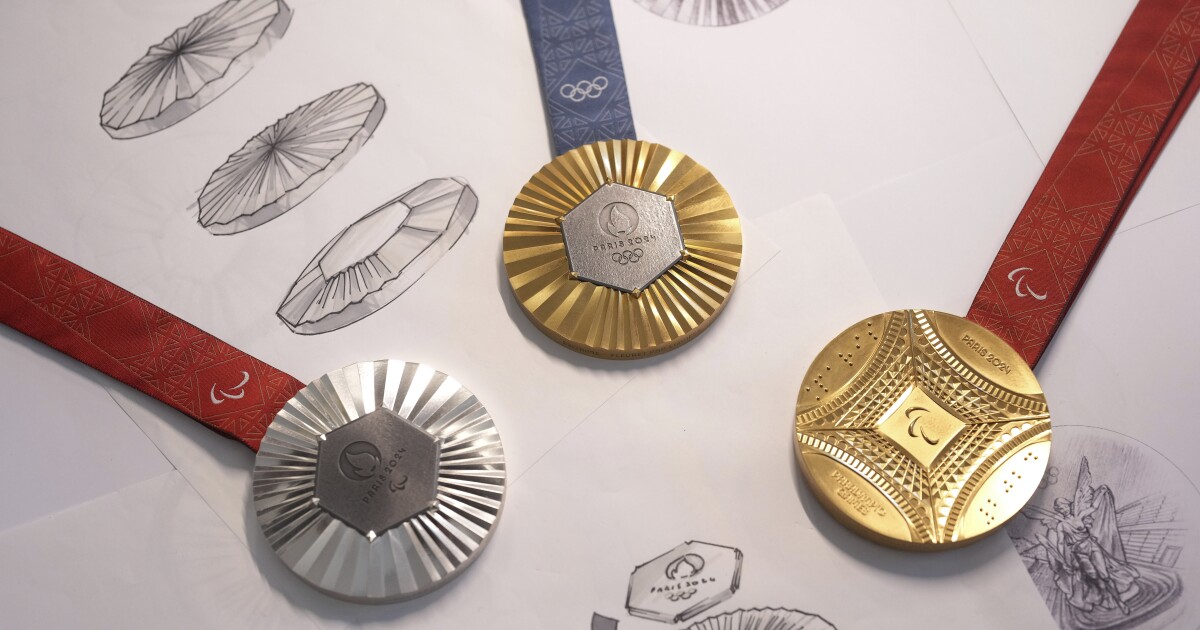 Paris olympics medals to contain piece of eiffel tower