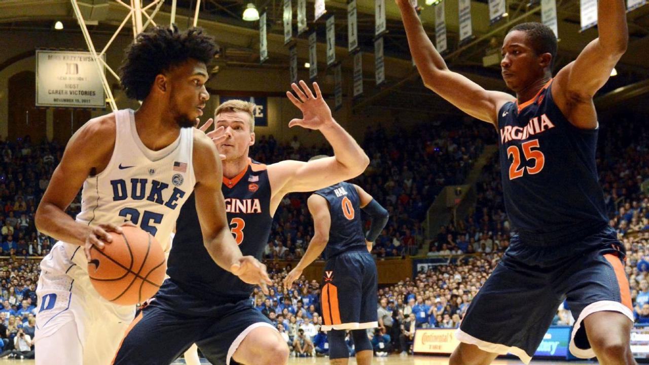 Virginia Duke basketball game Monday night