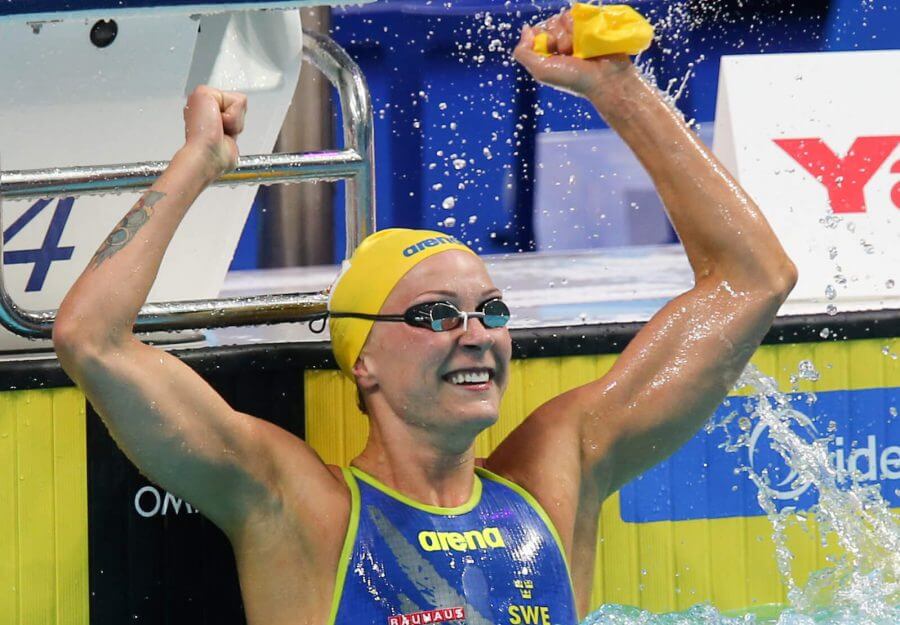 Sjostrom and wiffen end swim worlds with a splash